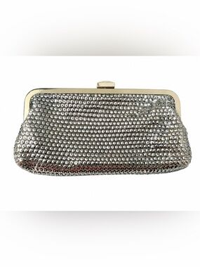 ALDO Silver Sequin Evening Clutch | Metallic Y2K Party Bag